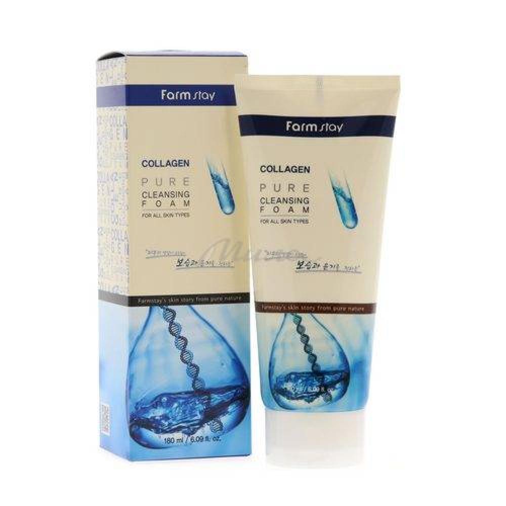 Пенка для умывания глубокое увлажнение Farmstay Collagen Water Full Moist Deep Cleansing Foam, 180 мл