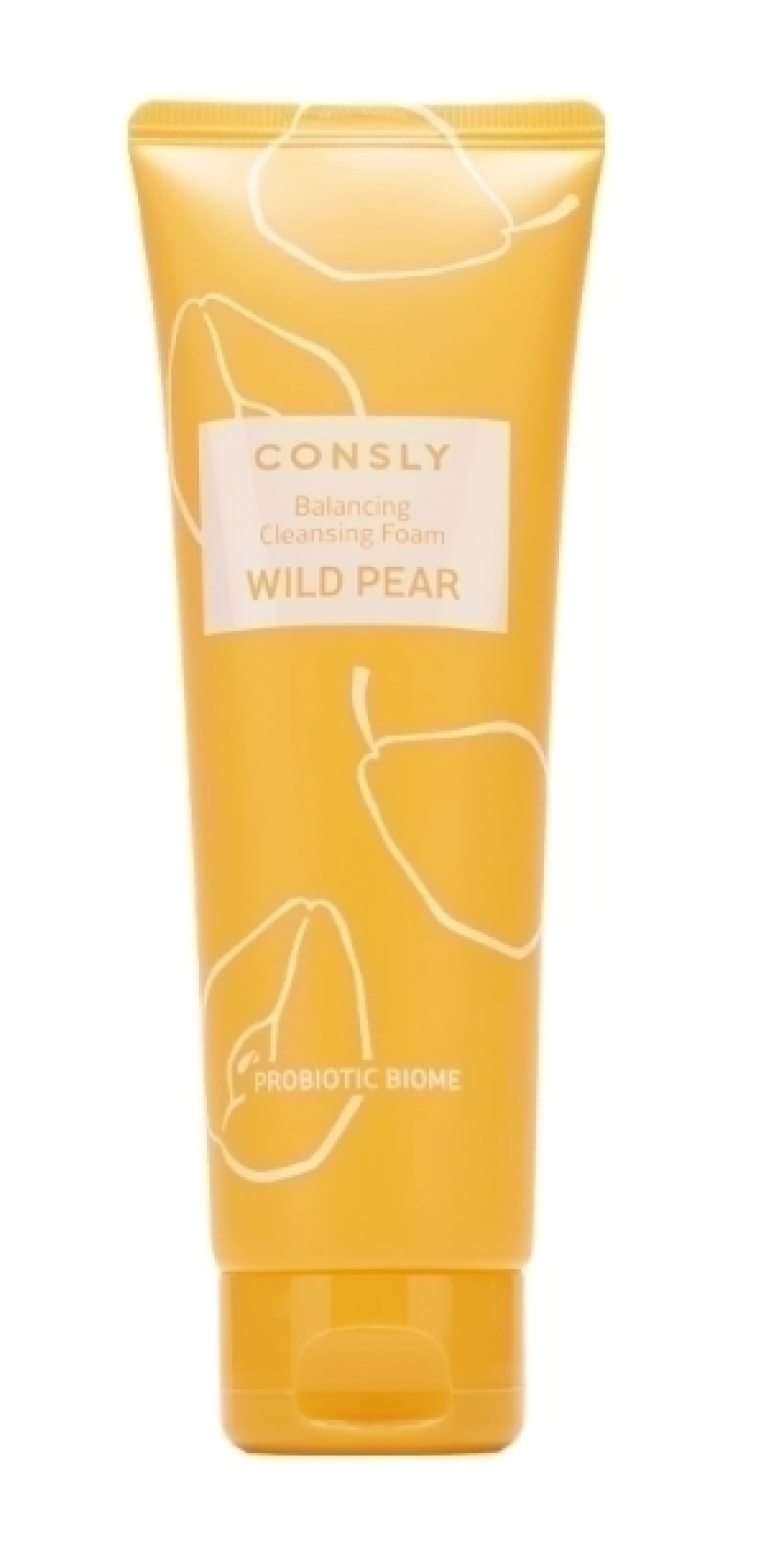 Пенка для умывания с экстрактом дикой груши и пробиотиками Consly Probiotic Biome Balancing Wild Pear Cleansing Foam, 120 мл