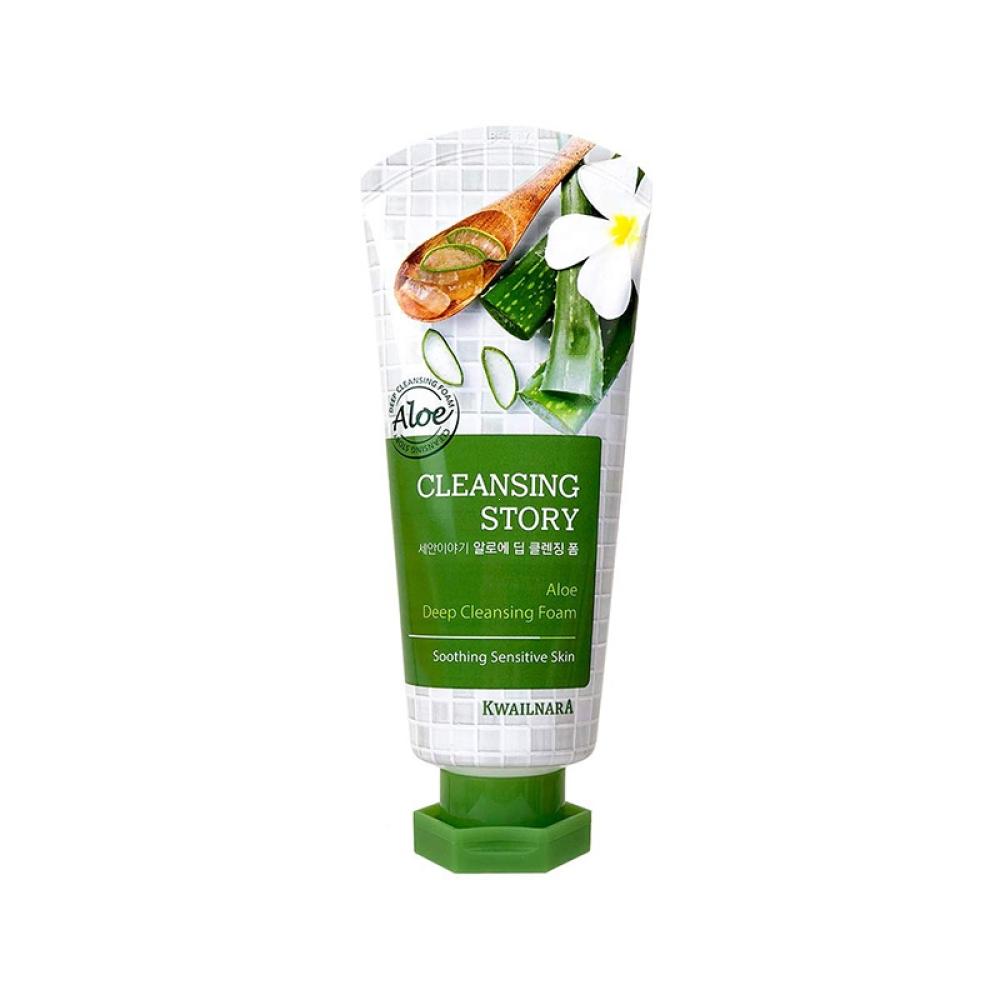 Пенка для умывания WELCOS Kwailnara Cleansing Story Aloe Deep Cleansing Foam, 120 мл