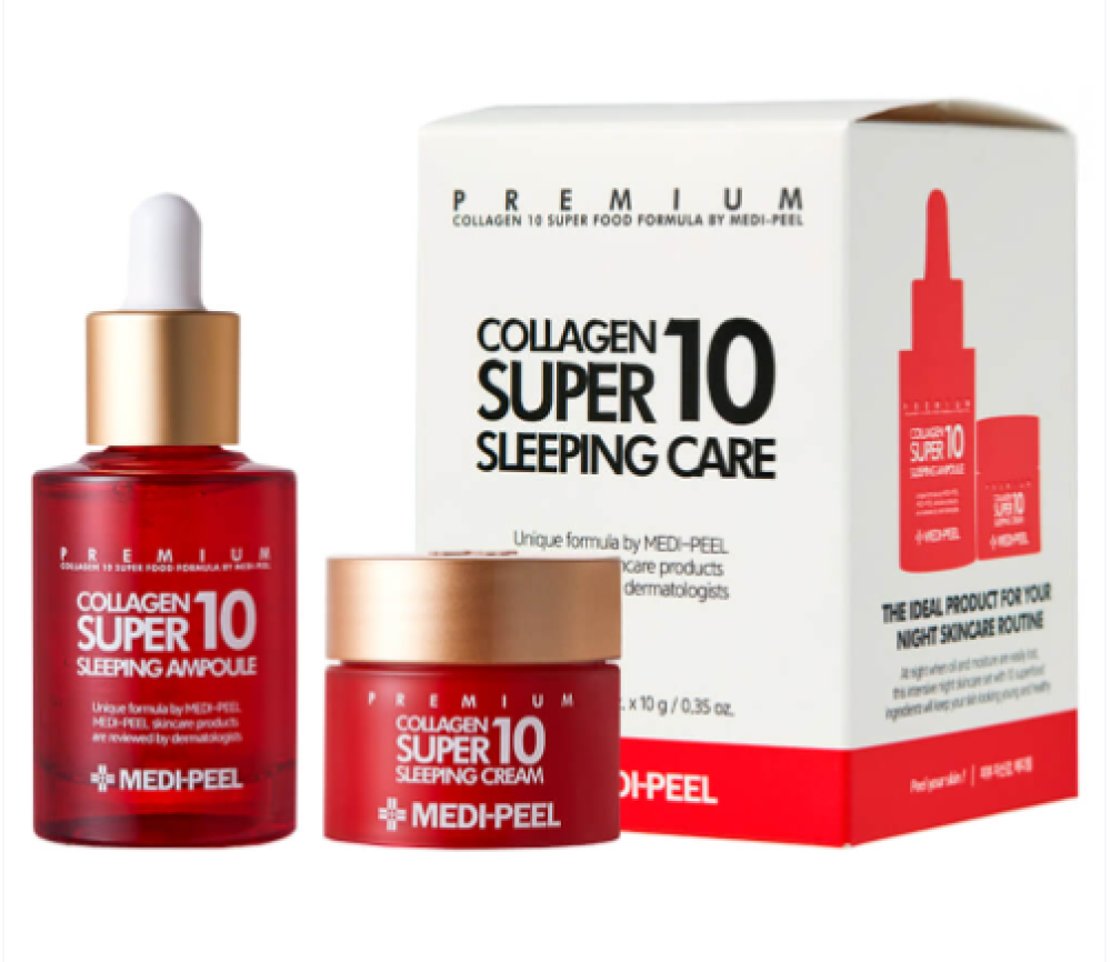 Набор ночной для лица с коллагеном Collagen Super 10 Sleeping Care Set