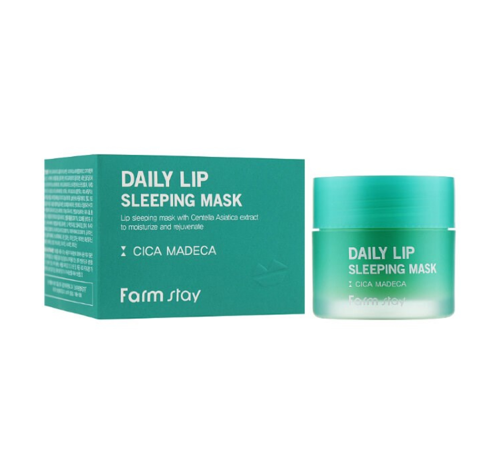 Ночная маска для губ с центеллой FarmStay Daily Lip Sleeping Mask Cica Madeca, 20 гр