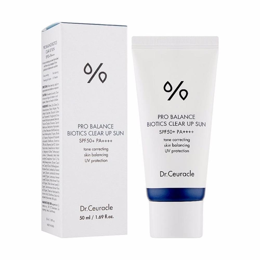 Солнцезащитный крем с пробиотиками Dr. Ceuracle Pro-Balance Biotics Clear Up Sun SPF50+PA++++, 50 мл
