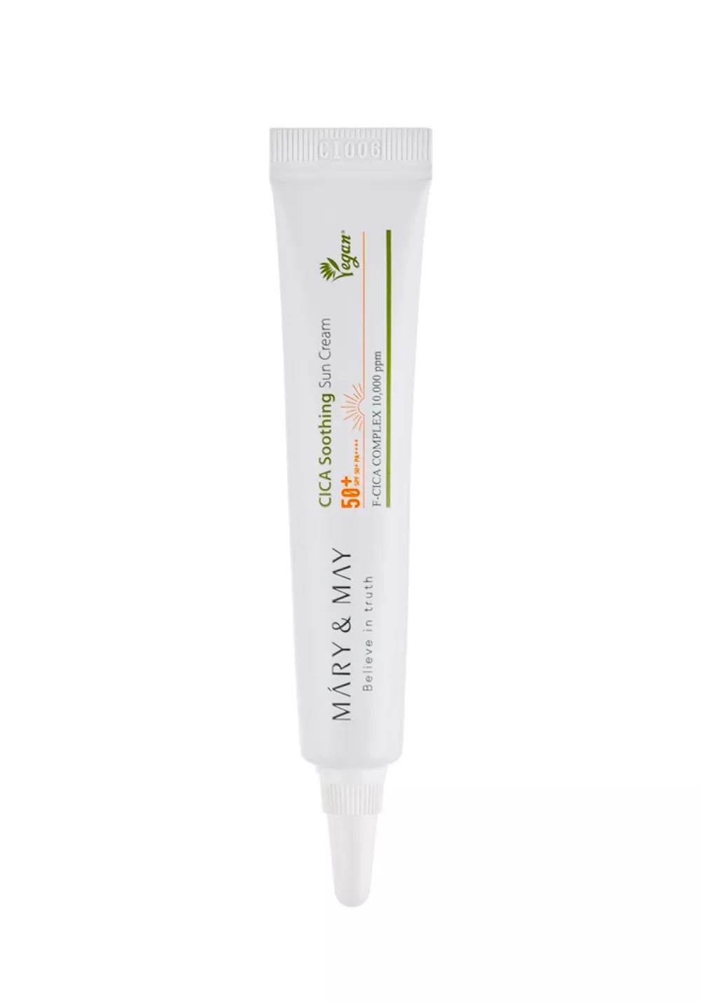 Успокаивающий солнцезащитный крем с центеллой Mary&May CICA Soothing Sun Cream SPF 50+ PA++++, 12 гр