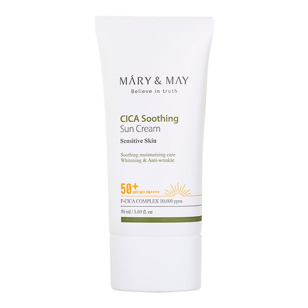 Успокаивающий солнцезащитный крем с центеллой Mary&May CICA Soothing Sun Cream SPF 50+ PA++++, 50 мл