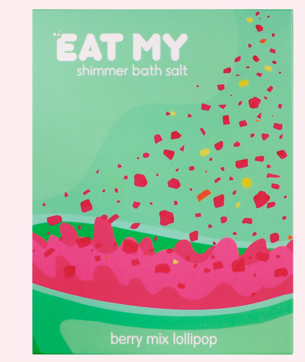 Соль-шиммер для ванны "Ягодный лоллипоп" Eat My Shimmer Bath Salt "Berry Mix Lollipop", 400 гр