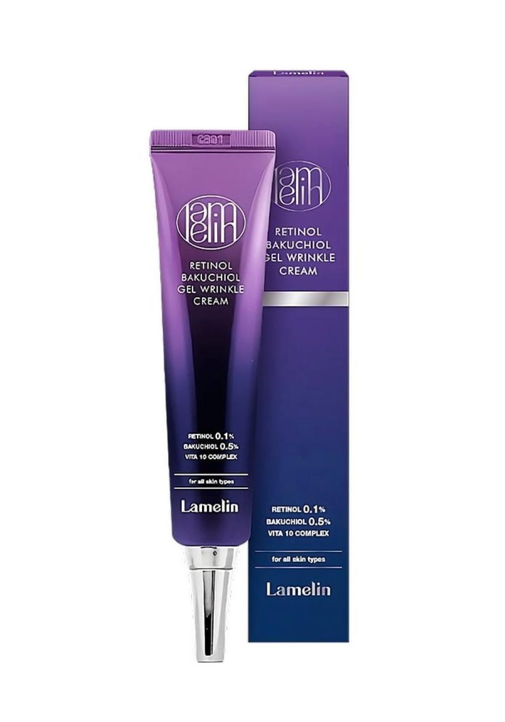 Гель-крем против морщин с ретинолом и бакучиолом Lamelin Retinol Bakuchiol Gel Wrinkle Cream, 30 мл