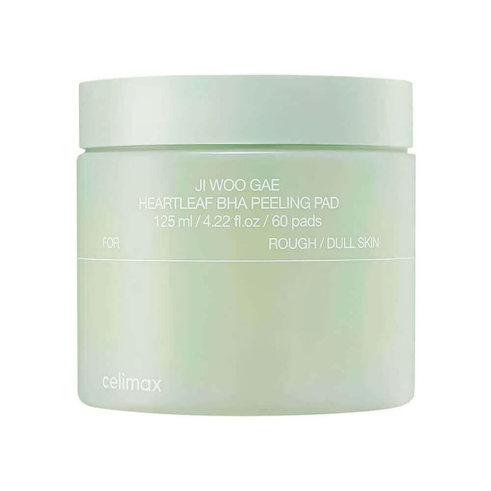 Отшелушивающие пэды с экстрактом хауттюйнии Celimax Ji Woo Gae Heartleaf BHA Peeling Pad, 60 шт