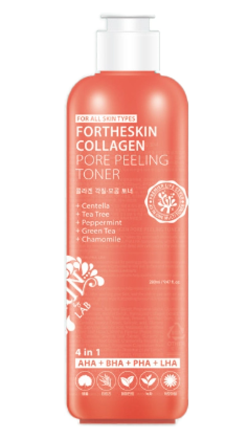 Тонер для лица с коллагеном Fortheskin Collagen Pore Peeling Toner, 280 мл