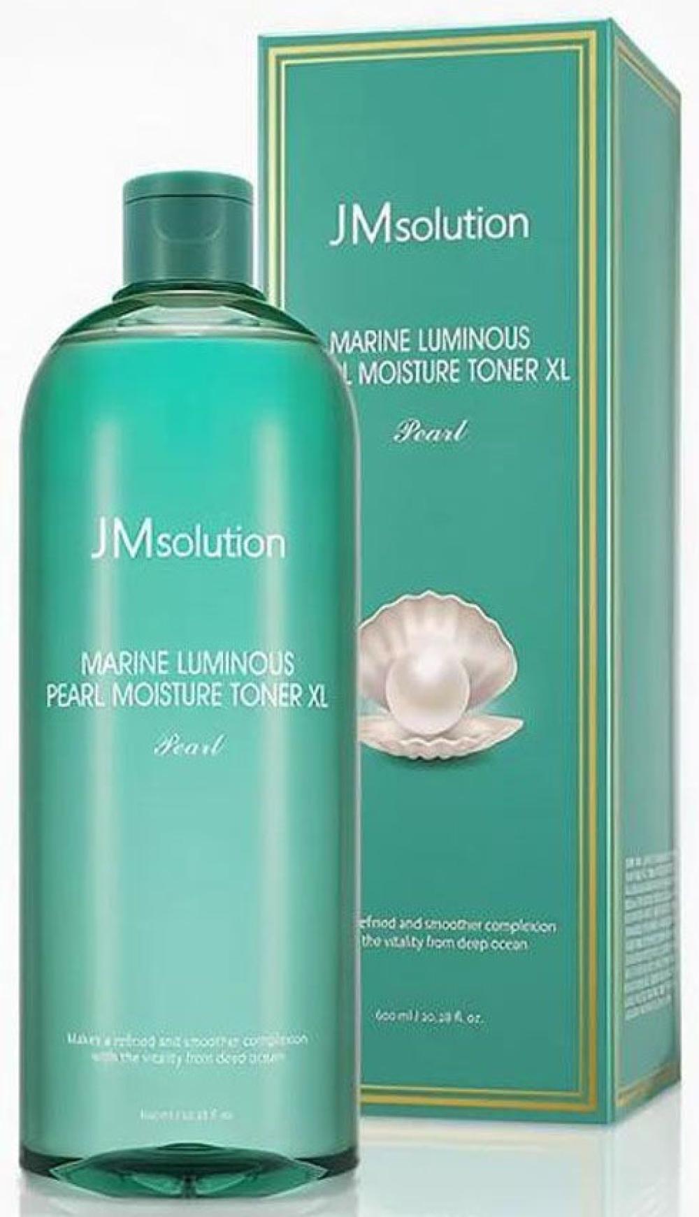 Тонер для лица с экстрактом жемчуга JM SOLUTION MARINE LUMINOUS PEARL MOISTURE TONER XL PEARL DISNEY100, 600 мл