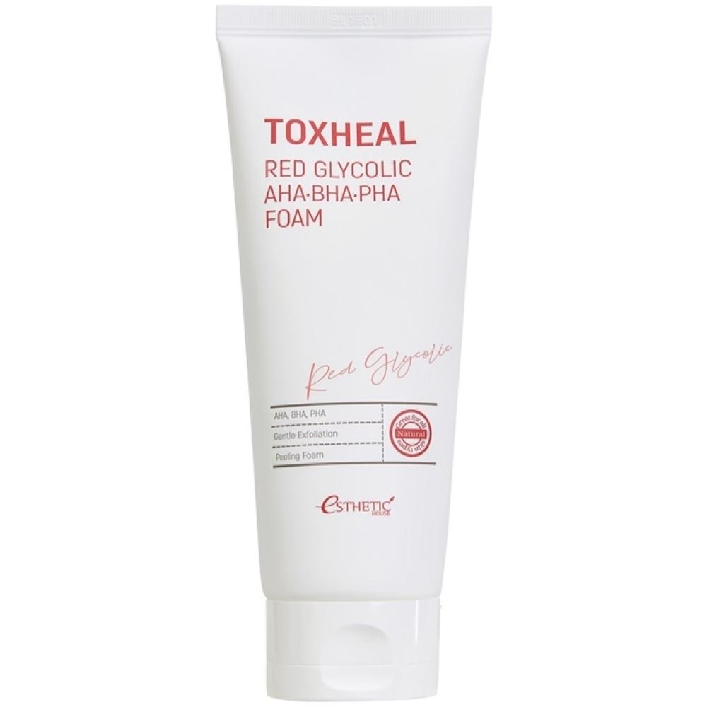 Пенка для умывания TOXHEAL RED GLYCOLIC AHA, BHA, PHA FOAM, 150 мл