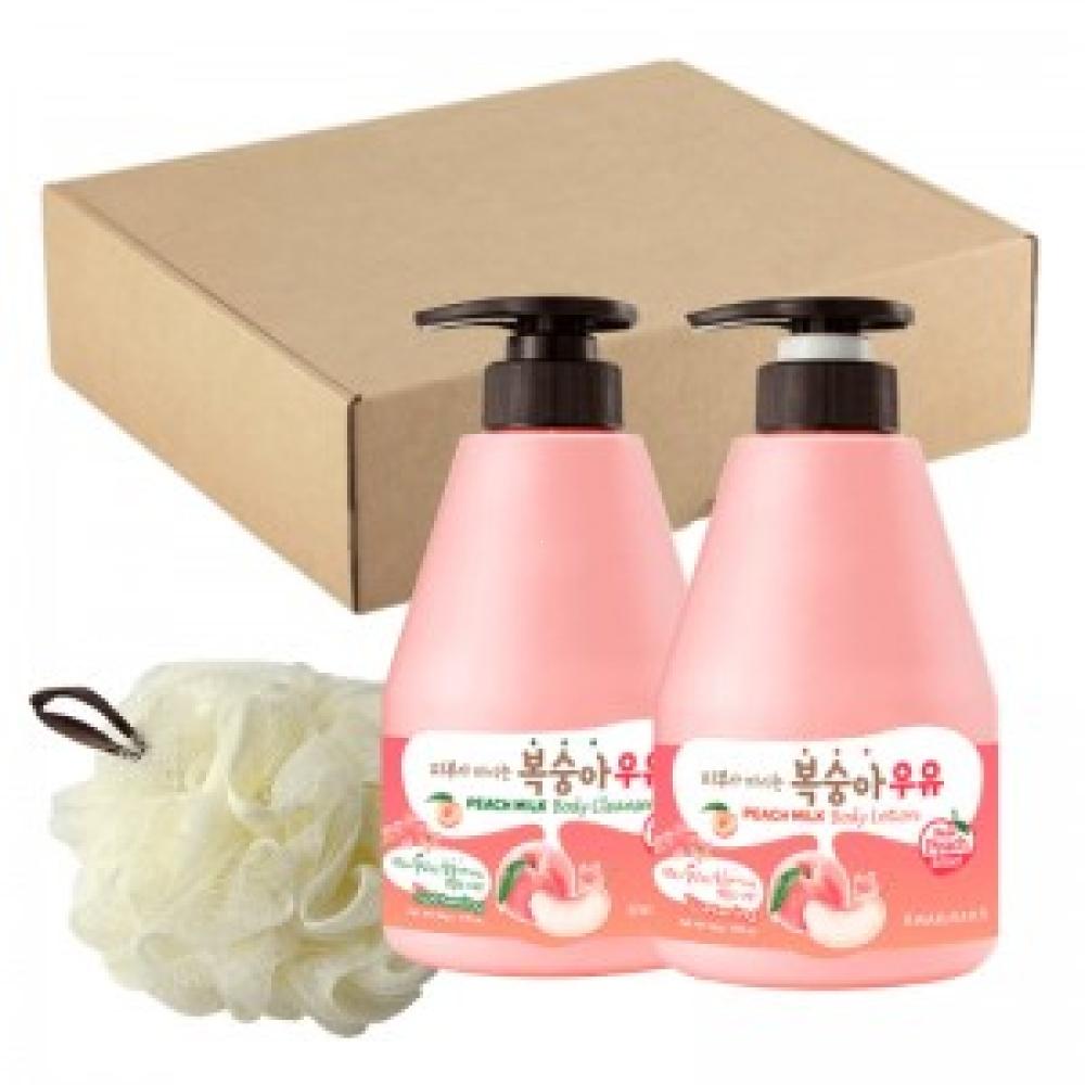 Набор подарочный для тела с персиком WELCOS Kwailnara Peach Milk
