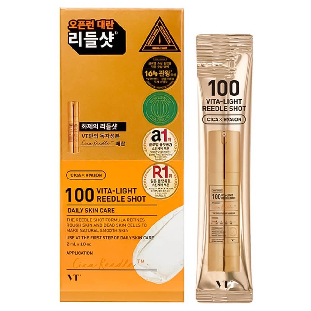 Бустер-сыворотка с микроиглами и витамином C VT Cosmetics Vita-Light Reedle Shot 100, 2 мл