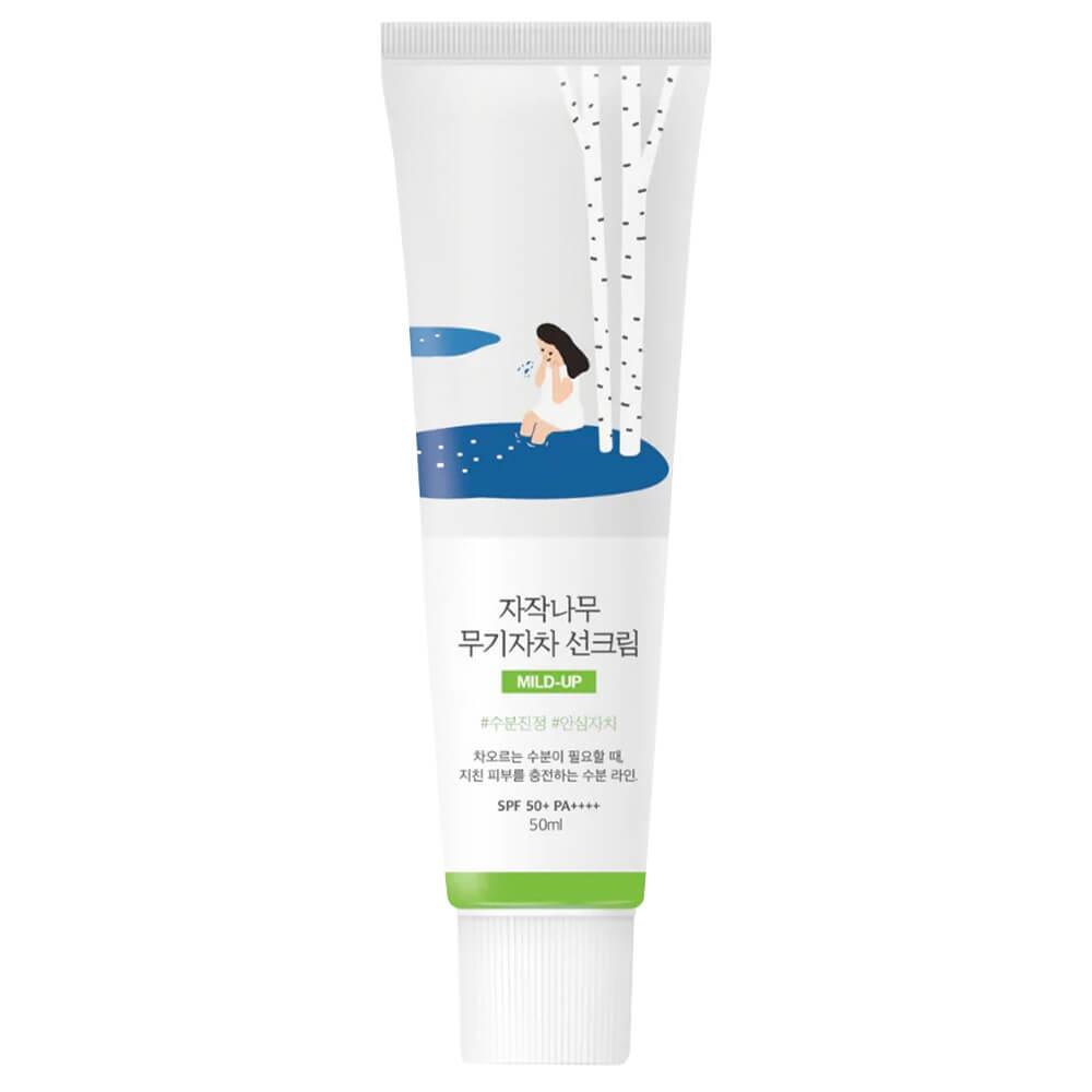 Санскрин с берёзовым соком Round Lab Birch Juice Moisturizing Mild-Up Sunscreen SPF50+ PA++++, 50 мл