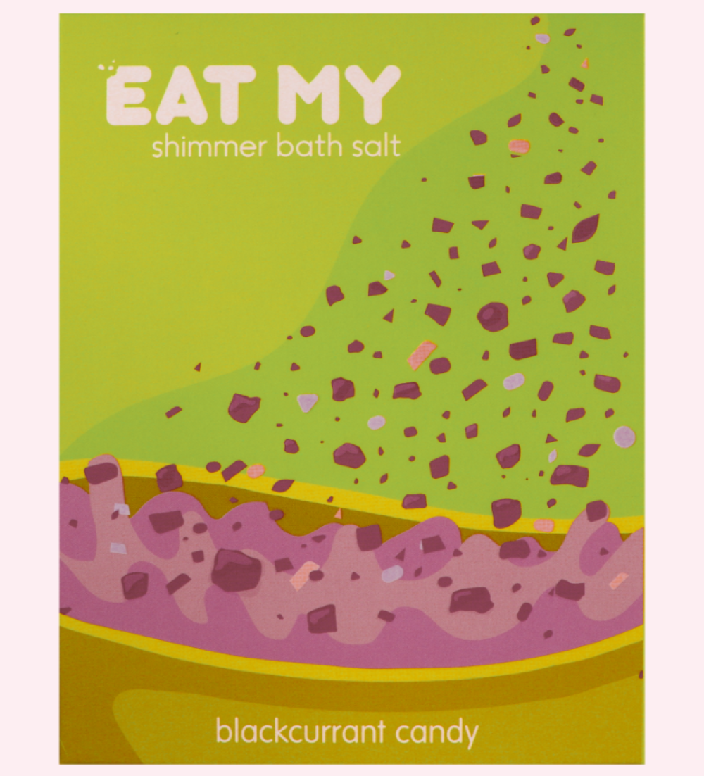 Соль-шиммер для ванны "Смородиновые леденцы" Eat My Shimmer Bath Salt "Blackcurrant Candy", 400 гр