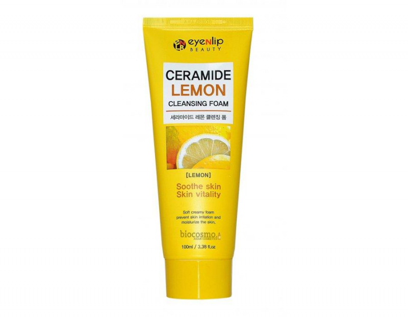 Пенка для умывания с лимоном Eyenlip ceramide lemon cleansing foam - 100 мл