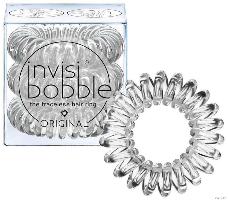 Набор резинок-браслетов для волос Invisibobble "Original Crystal Clear" (3 шт.)