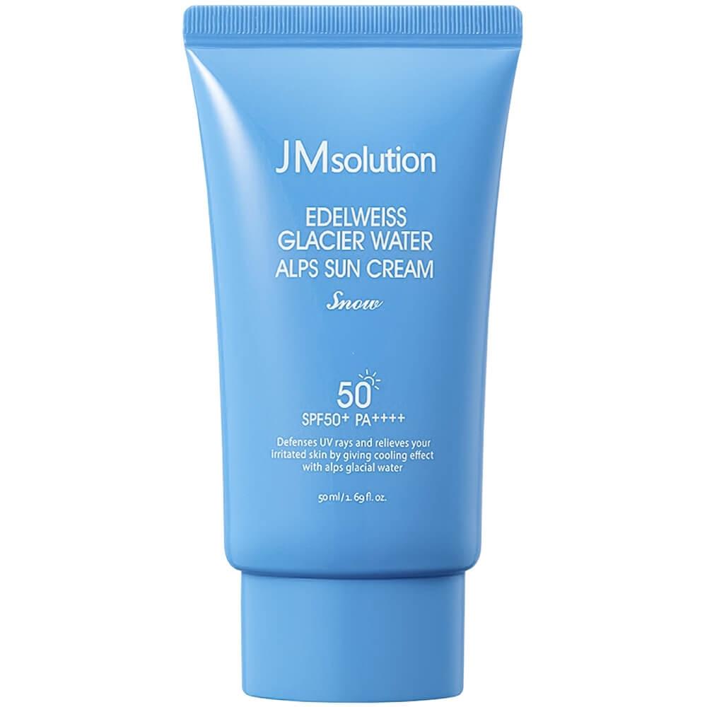 Охлаждающий санскрин JMsolution Edelweiss Glacier Water Alps Sun Cream Snow SPF50+ PA++++, 50 мл
