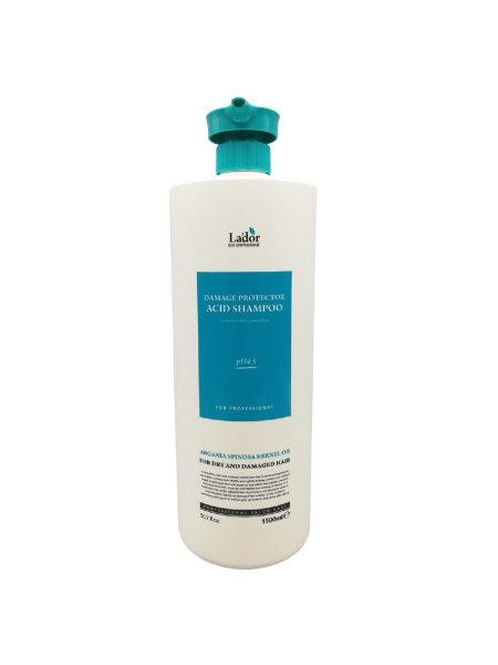 Бесщелочной шампунь с коллагеном и аргановым маслом Damage Protector Acid Shampoo Lador, 1500 мл
