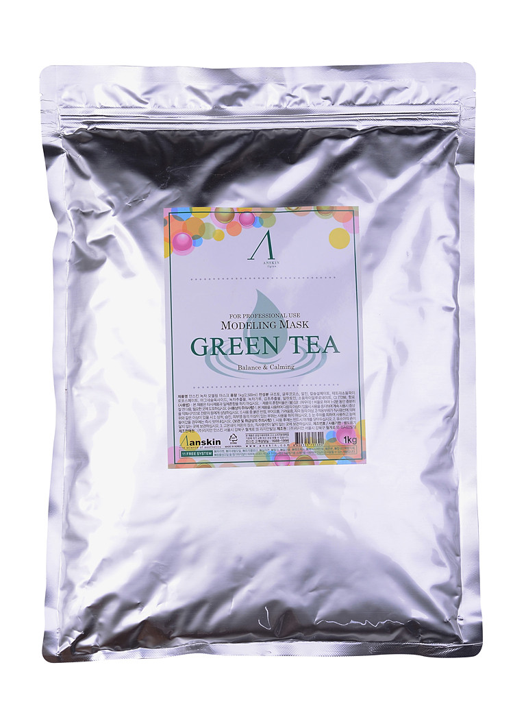 Маска альгинатная с экстр. зеленого чая успокаивающая ANSKIN Original Green Tea Modeling Mask,1000 г