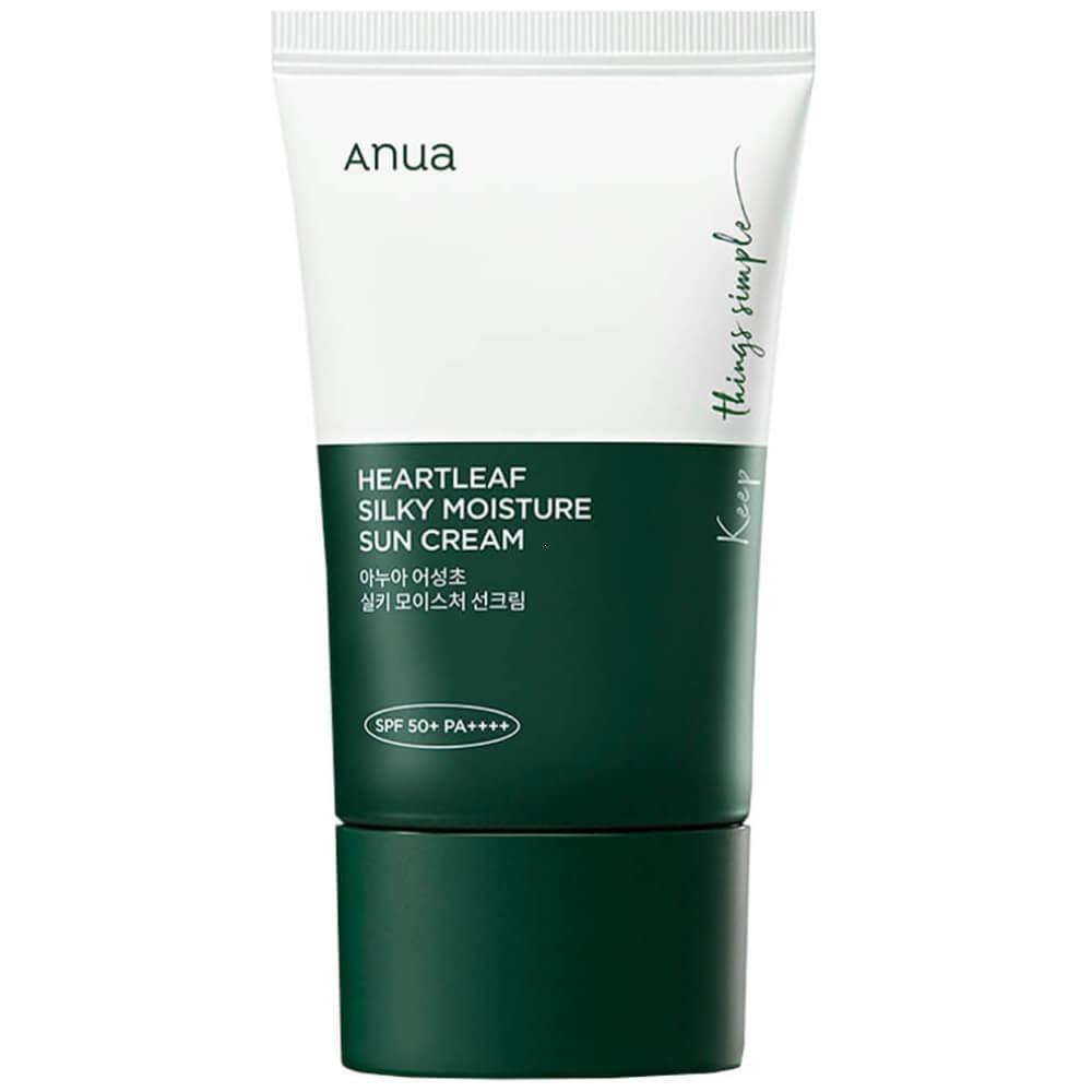 Успокаивающий солнцезащитный крем с хауттюйнией Anua Heartleaf Silky Moisture Sun Cream SPF50+PA++++, 50 мл