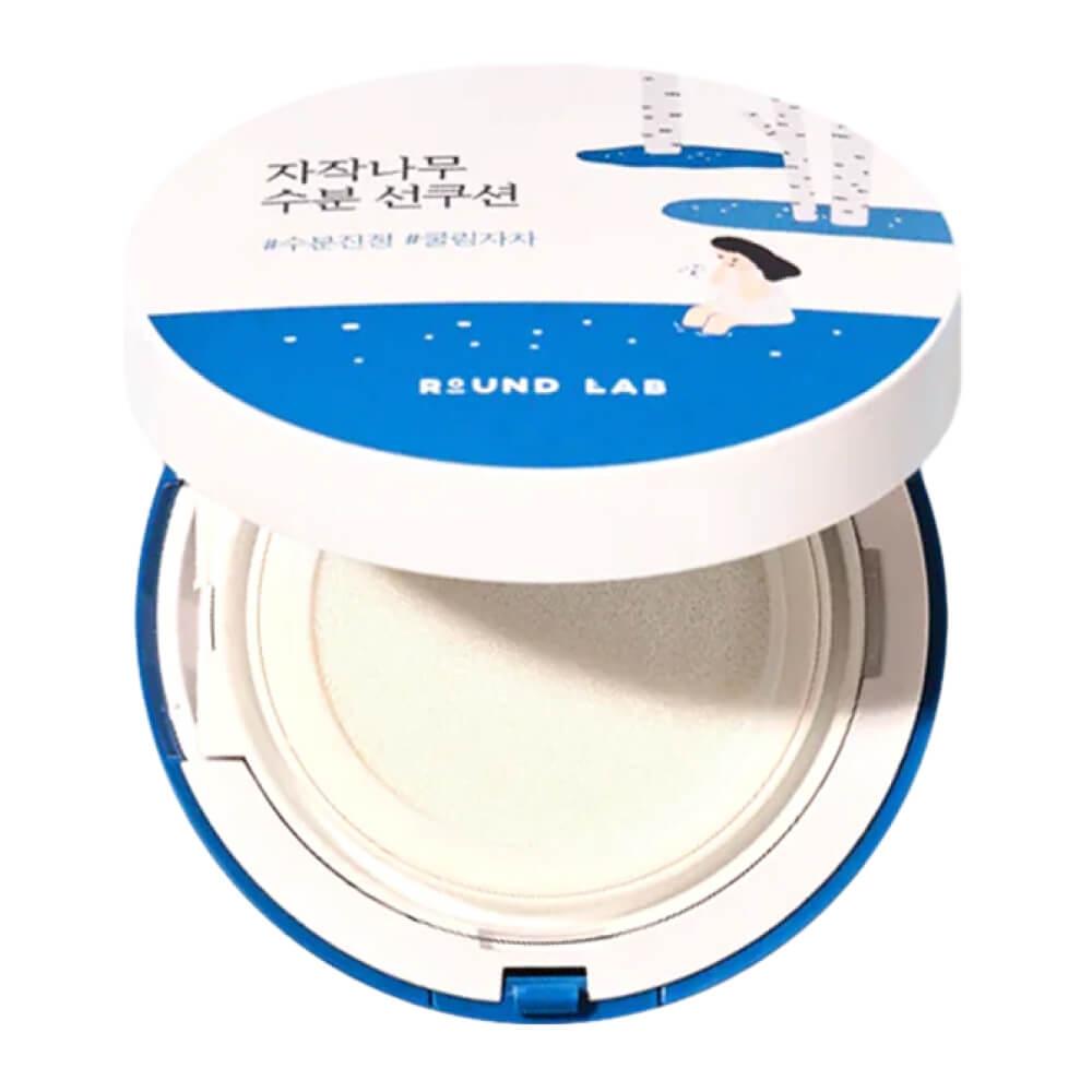 Солнцезащитный кушон с берёзовым соком Round Lab Birch Juice Moisturizing Sun Cushion SPF50+ PA++++, 15 мл