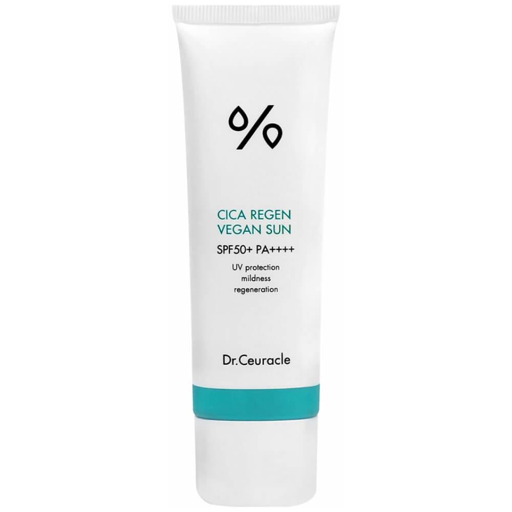Солнцезащитный веганский крем с центеллой Dr.Ceuracle Cica Regen Vegan Sun SPF50+ PA++++, 50 мл