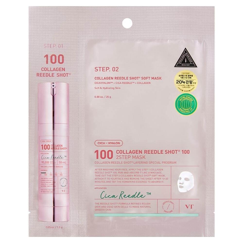 Двухфазная маска с микроиглами и коллагеном VT Cosmetics Collagen Reedle Shot 100 2step Mask