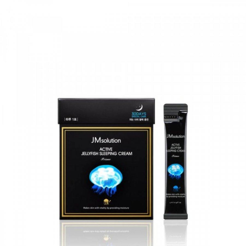 НОЧНАЯ УВЛАЖНЯЮЩАЯ МАСКА С ЭКСТРАКТОМ МЕДУЗЫ JM SOLUTION ACTIVE JELLYFISH SLEEPING CREAM PRIME 4 МЛ