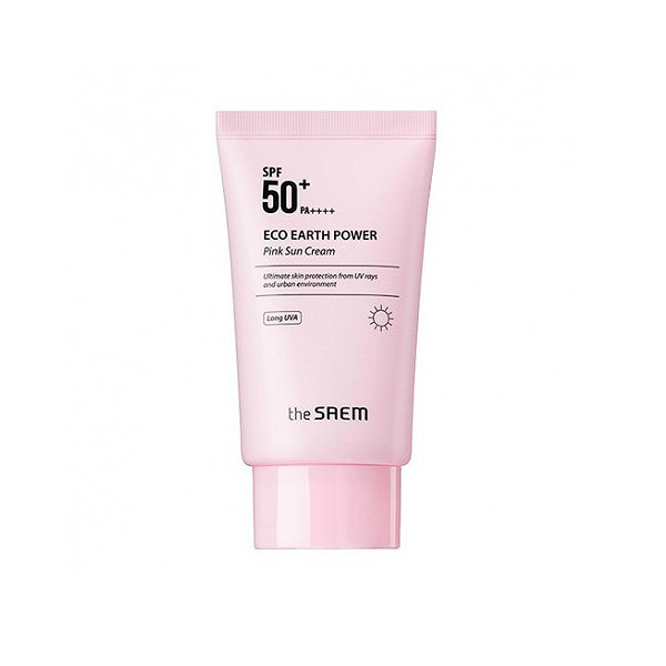 Солнцезащитный крем THE SAEM Eco Earth Pink Sun Cream EX SPF50+ PA++++, 50 гр