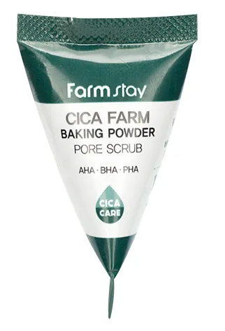 Скраб для лица с центеллой в пирамидках Cica Farm Baking Powder Pore Scrub FarmStay, 7 г