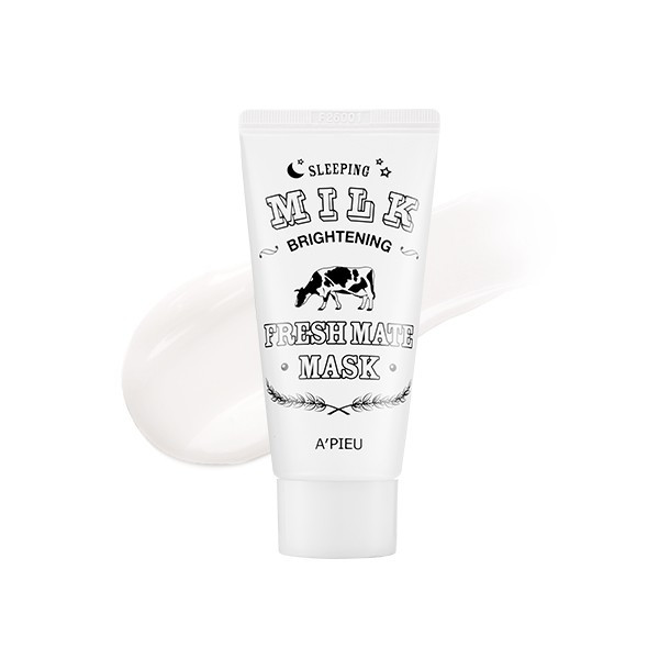 Ночная маска для лица выравнивающая тон кожи с молочными протеинами A'PIEU Fresh Mate Milk Mask (Brightening), 50 мл