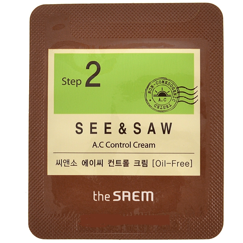 Крем для проблемной кожи пробник THE SAEM Sample SEE & SAW AC Control Cream - Sample (Pouch) 1мл