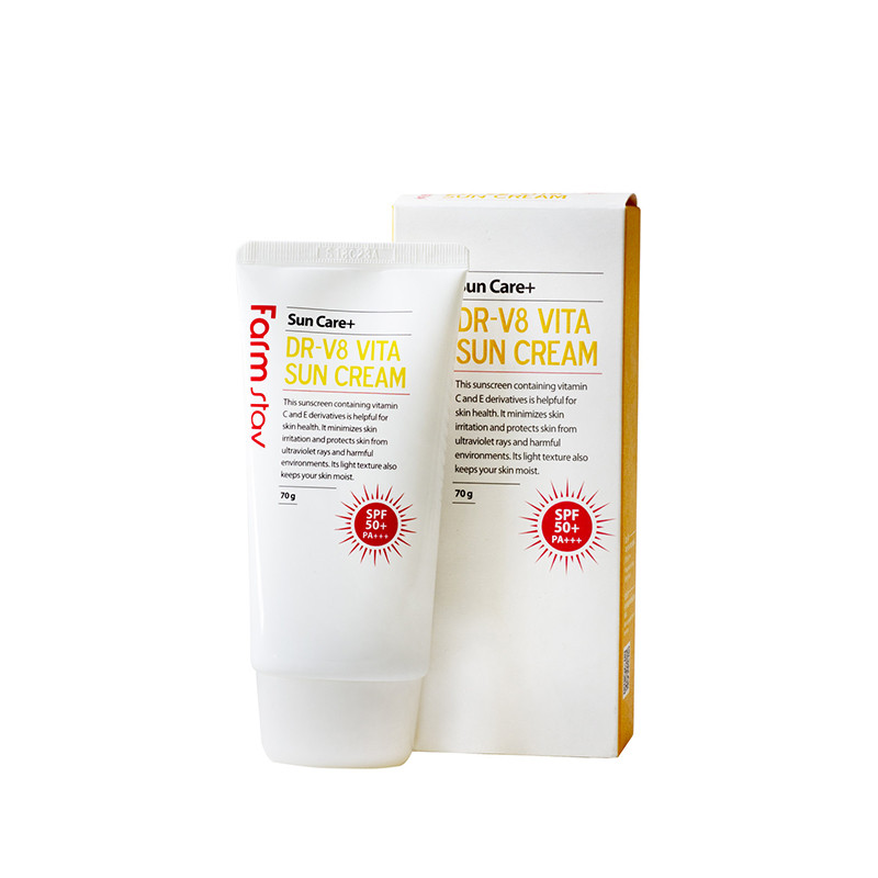 Крем с SPF защитой  FarmStay DR-V8 Vita Sun Cream SPF 50/PA+++, 70мл