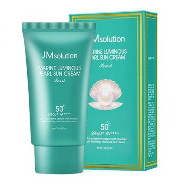 Крем с SPF защитой с жемчугом Marine Luminous Pearl Sun Cream, SPF50+PA++++ JMsolution, 50 мл