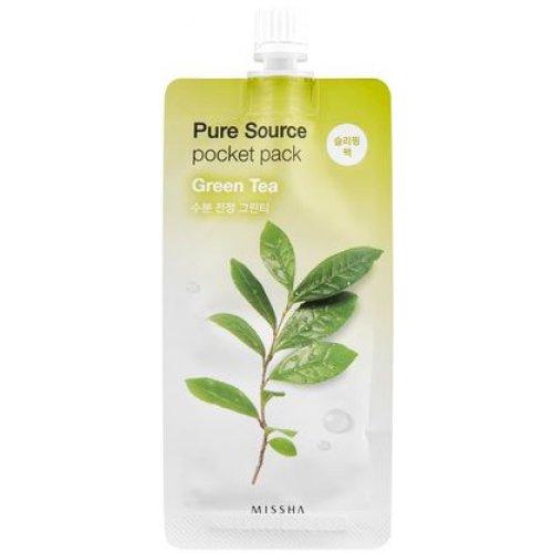 Маска для лица с зеленым чаем Missha Pure Source Pocket Pack Green Tea, 10 мл