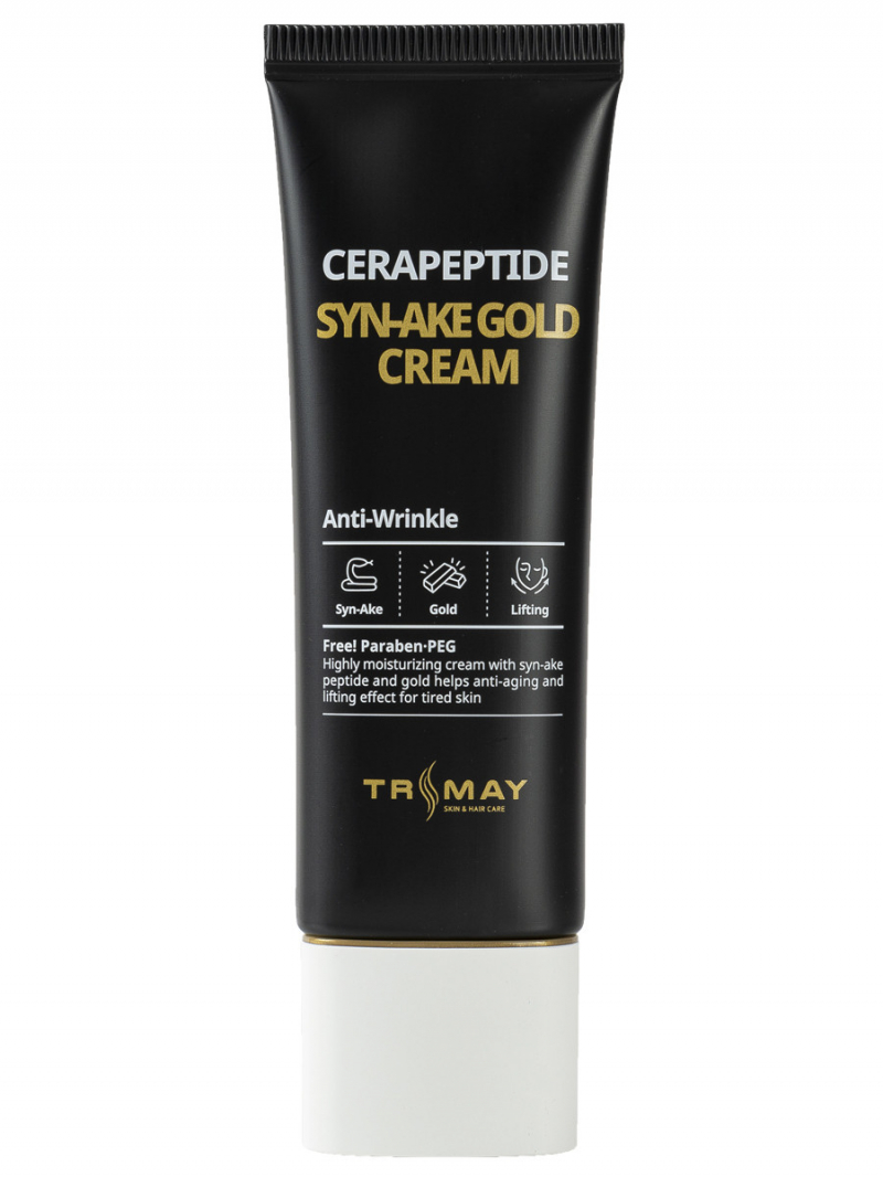 Крем для лица с керамидами и пептидом змеиного яда Trimay Cerapeptide Syn-Ake Gold Cream 50гр