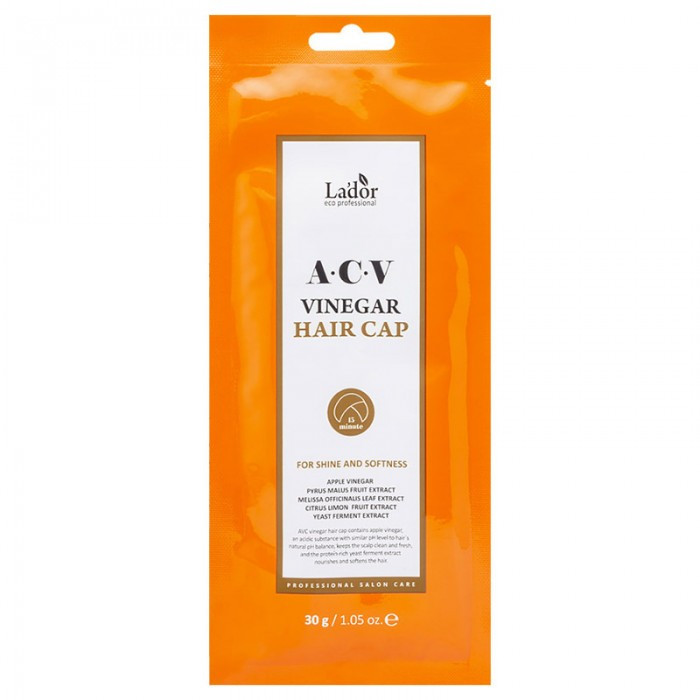 Маска-шапка для волос с яблочным уксусом Lador AVC Vinegar HAIR CAP, 30 мл