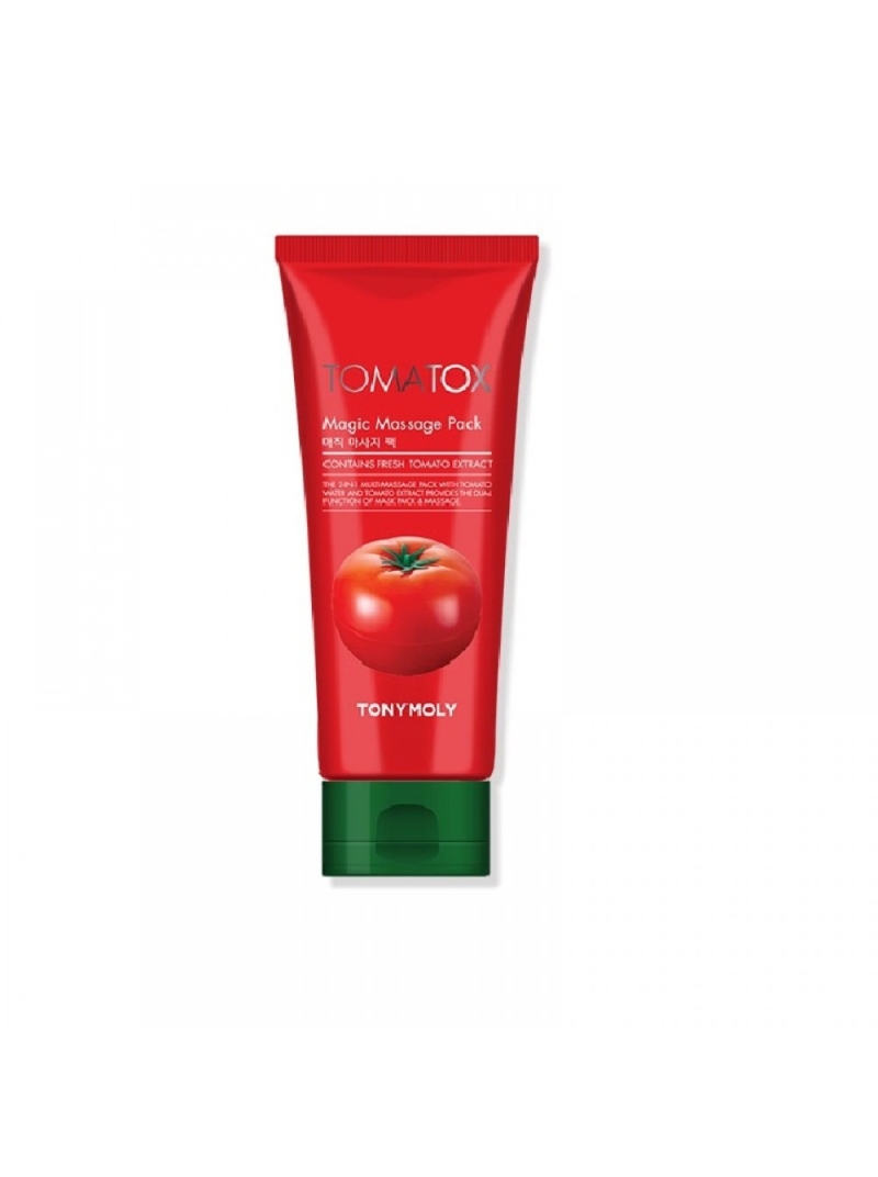 Маска для лица осветляющая массажная с экстрактом томата Tony  Moly Tomatox Magic Massage Pack,120ml