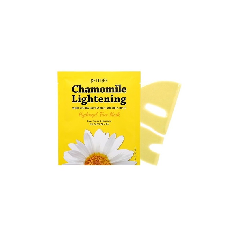 Гидрогелевая маска для лица успокаивающая PETITFEE CHAMOMILE LIGHTENING HYDROGEL MASK