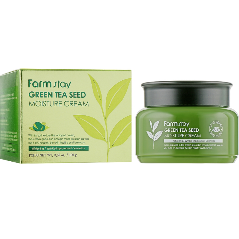 Увлажняющий крем для лица с зеленым чаем Farm Stay Green Tea Seed Moisture Cream, 100мл