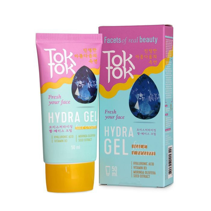 Увлажняющий крем-гель с гиалуроновой кислотой TokTok Hydra Gel Face Cream, 50 мл