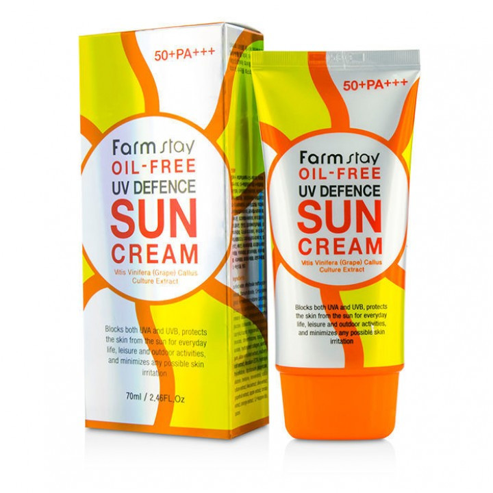 Крем с SPF защитой без масел FarmStay Oil-free UV Defence Sun Cream SPF50+ PA+++, 70 мл