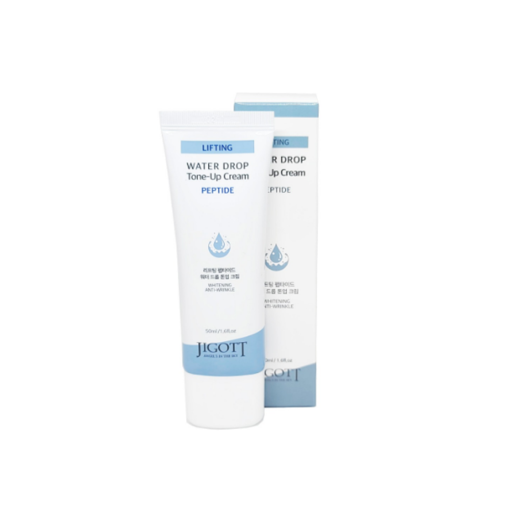 Крем-лифтинг для кожи лица с пептидами Jigott Lifting Peptide Water Drop Tone Up Cream, 50 мл