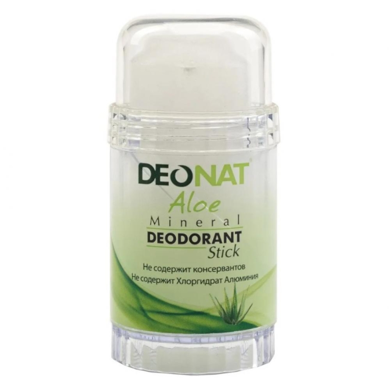 Дезодорант-Кристалл с натуральным  экстрактом алое и глицерином,стик вывинчивающийся Deonat, 80 г