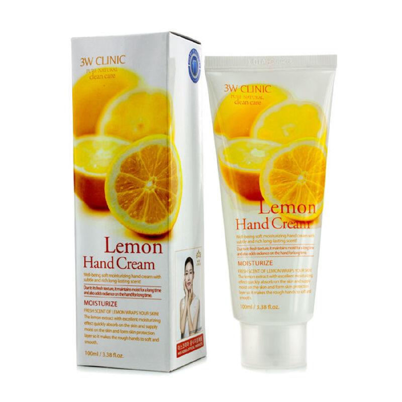Увлажняющий крем для рук с лимоном 3W Clinic Moisturizing Lemon Hand Cream, 100 мл