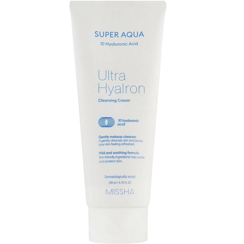 Крем для лица очищающий MISSHA Super Aqua Ultra Hyalron Cleansing Cream, 200 мл