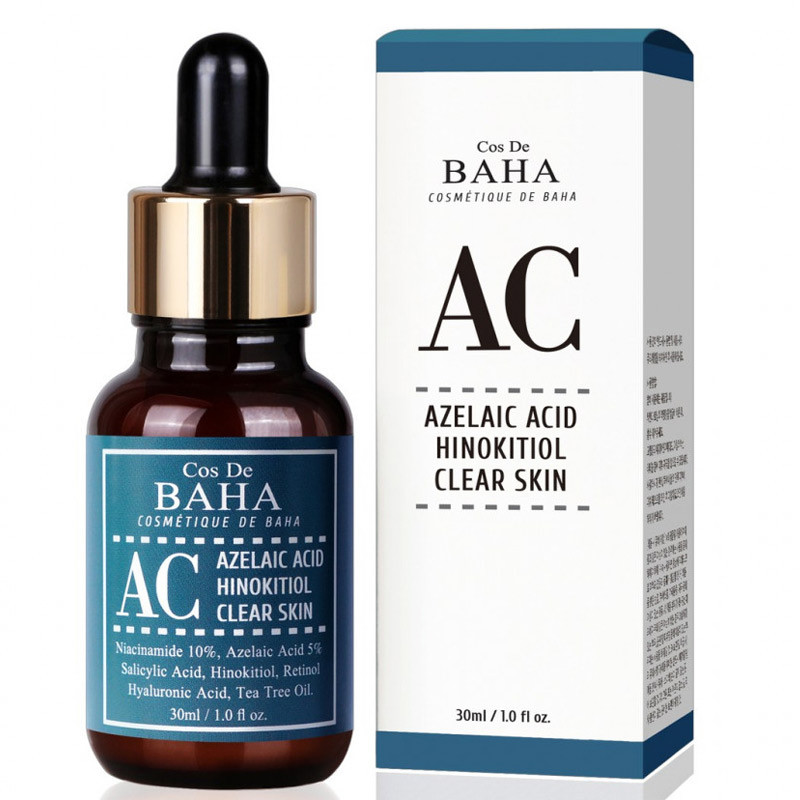Сыворотка для лица против акне Cos De Baha AC Azelaic Acid Hinokitiol Clear Skin Serum 30мл